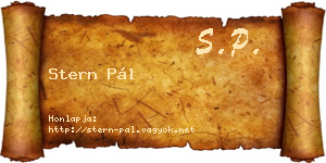 Stern Pál névjegykártya