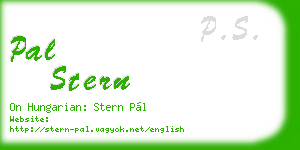 pal stern business card